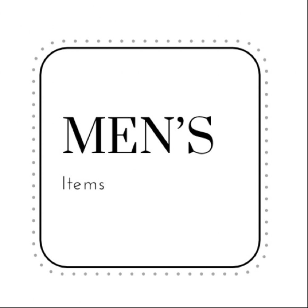 MEN’S ITEMS BELOW THIS POINT